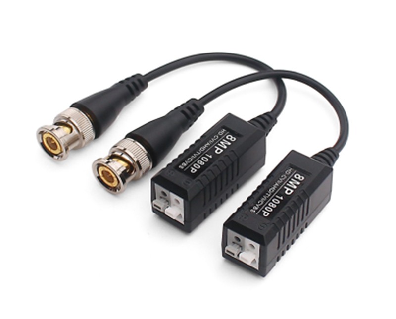 Passive HD Video Balun with Pigtail Cable Connector