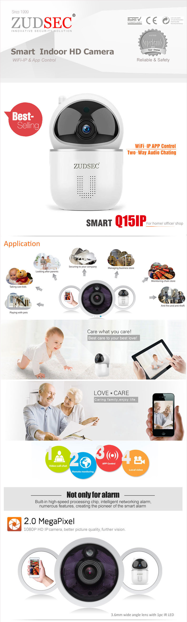 Wifi Smart Home Camera -Indoor Use(图1)