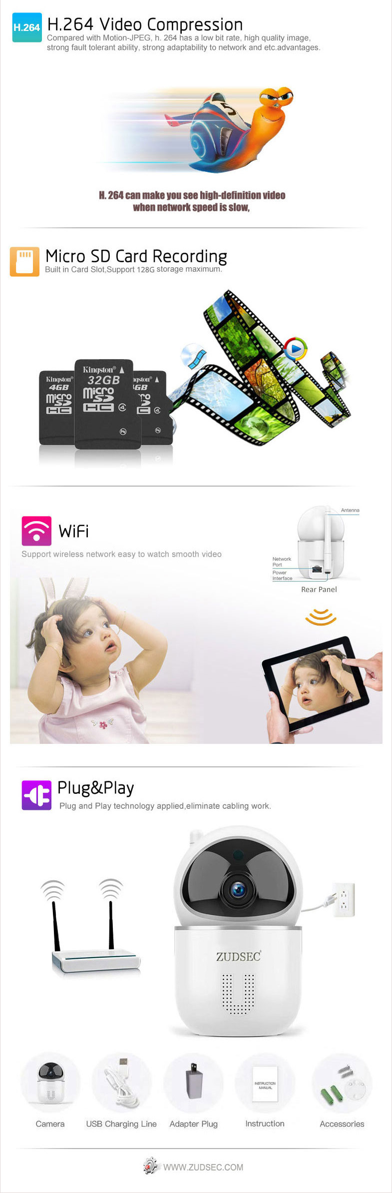 Wifi Smart Home Camera -Indoor Use(图3)