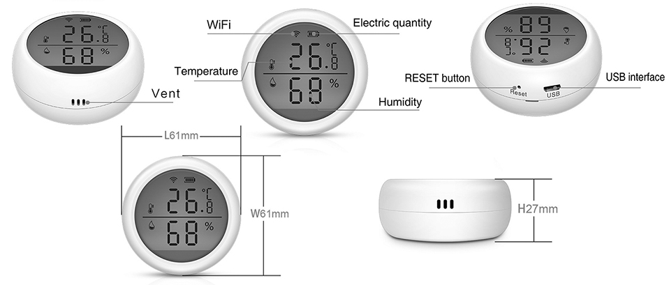 WiFi Temperature Humidity Sensor(图1)
